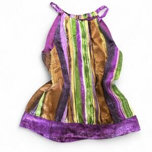 Ann Taylor Silk Striped Cami Top, Size M.